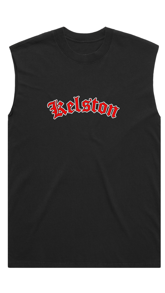 Black Faded Kelston Singlet