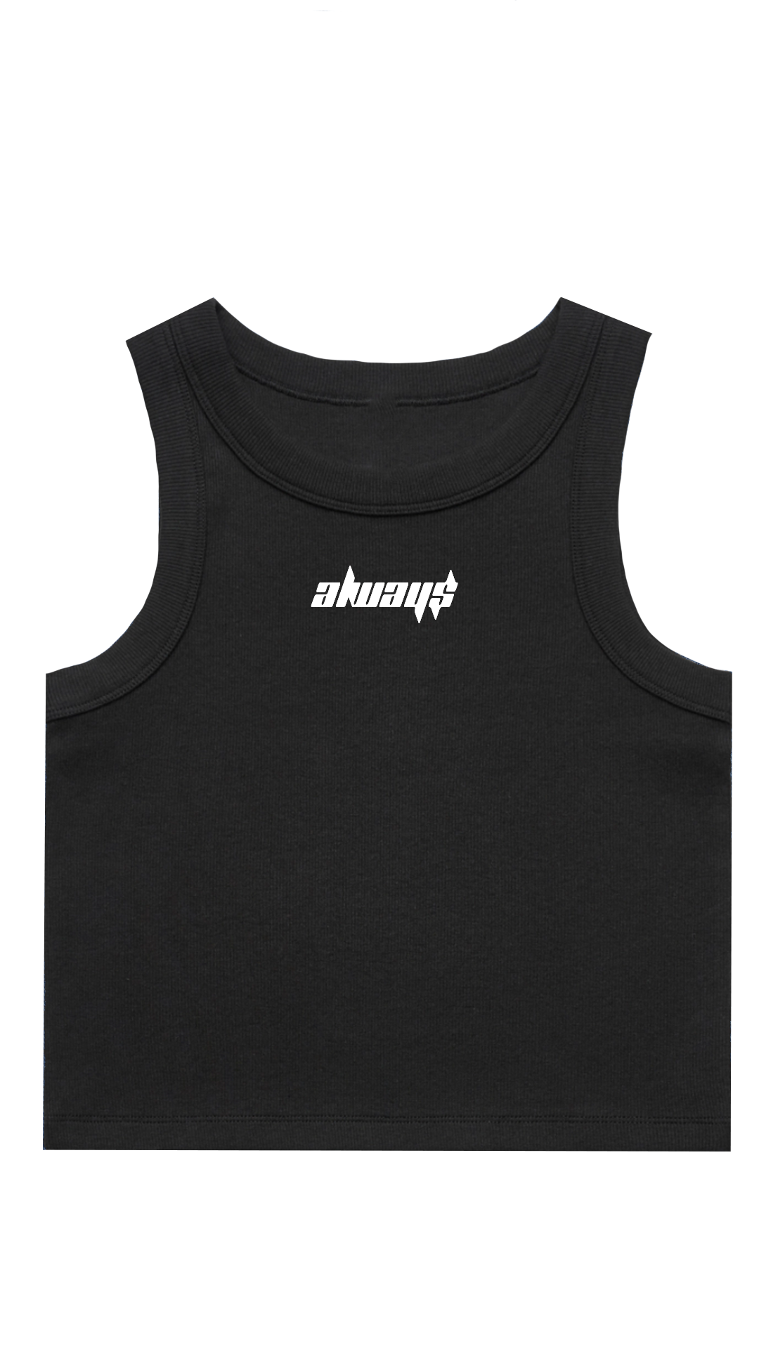 'ALWAY$' Organic Cotton Crop - Black